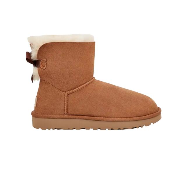 NEW Authentic UGG Women's Mini  Bailey Bow II Boots Shoes  Chestnut size 7 - Picture 2 of 6